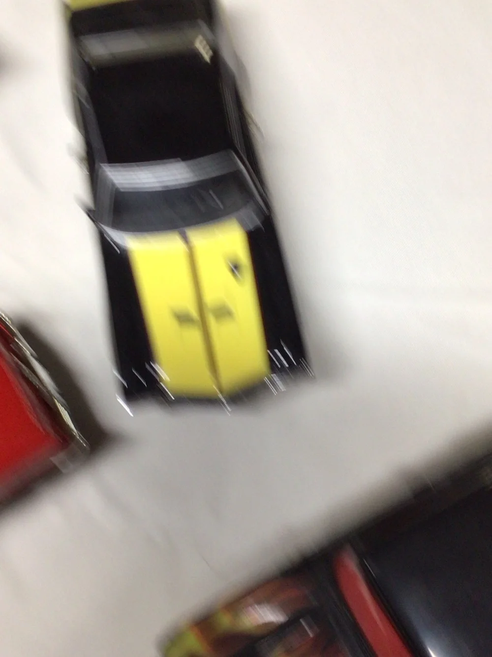 Die-Cast Black and Yellow Muscle Car Toy - Kids Vehicles